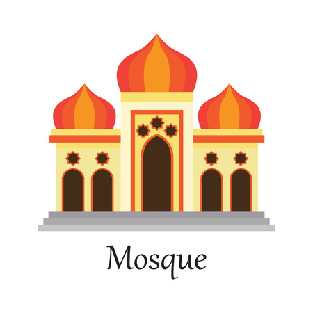 Illustration of Islamic Mosque / Masjid for Muslim pray - icon vectorのイラスト素材