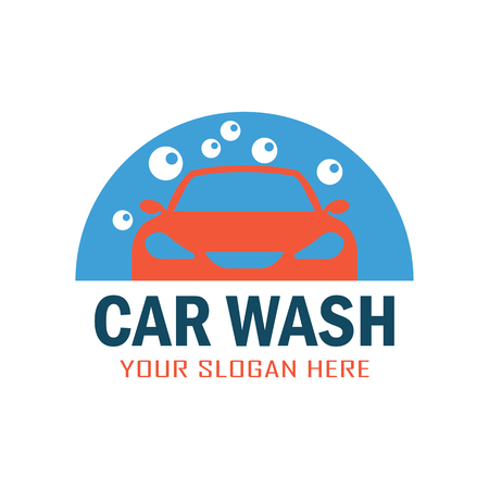 Car wash service logo with text space for your slogan, vector illustration.のイラスト素材