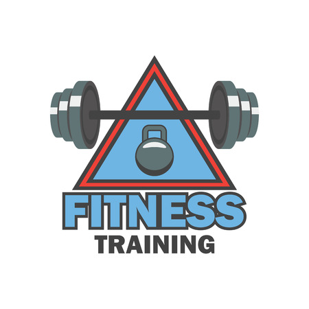 fitness logo with text space for your slogan / tagline, vector illustrationのイラスト素材
