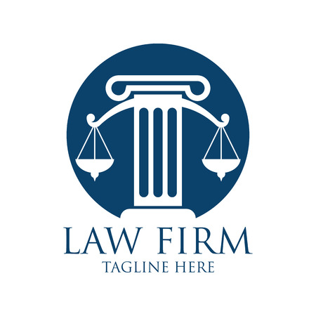Law firm logo with text space for your slogan / tagline, vector illustrationのイラスト素材
