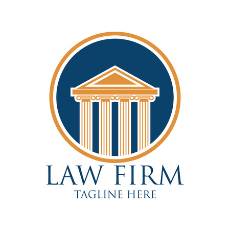 Law firm logo with text space for your slogan / tagline, vector illustrationのイラスト素材