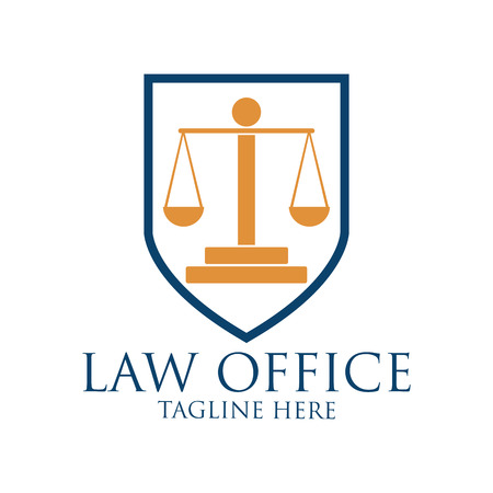 Law firm logo with text space for your slogan / tagline, vector illustrationのイラスト素材