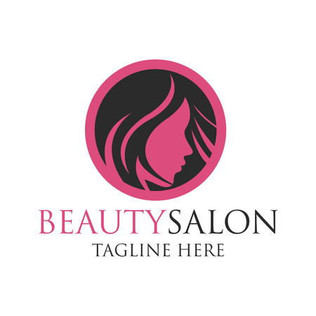 Beautician logo with text space for your slogan / tagline, vector illustrationのイラスト素材