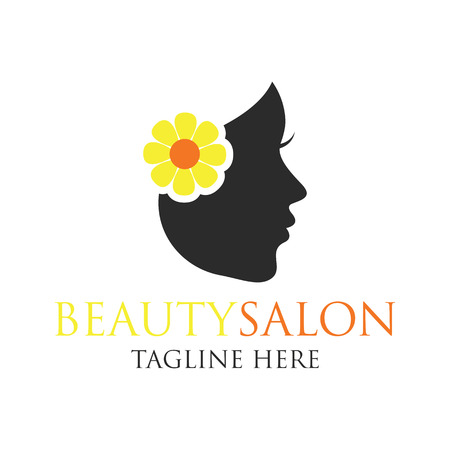 Beautician logo with text space for your slogan / tagline, vector illustrationのイラスト素材