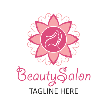 beautician logo with text space for your slogan / tagline, vector illustrationのイラスト素材