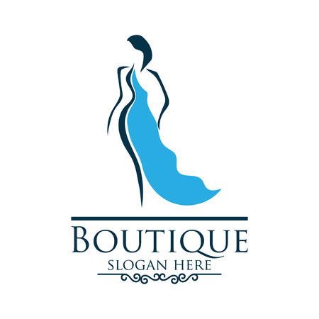 boutique logo with text space for your slogan / tagline, vector illustrationのイラスト素材