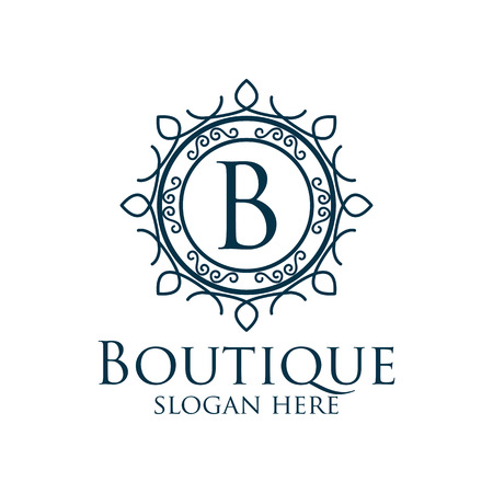 boutique logo with text space for your slogan / tagline, vector illustrationのイラスト素材