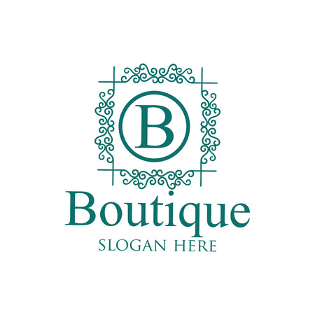 boutique logo with text space for your slogan / tagline, vector illustrationのイラスト素材