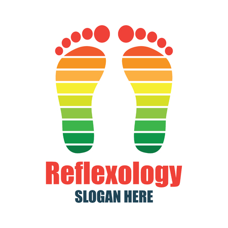 reflexology, zone therapy logo with text space for your slogan / taglineのイラスト素材