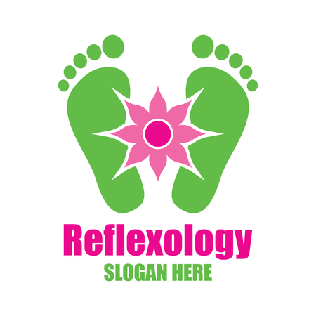 reflexology, zone therapy logo with text space for your slogan / taglineのイラスト素材