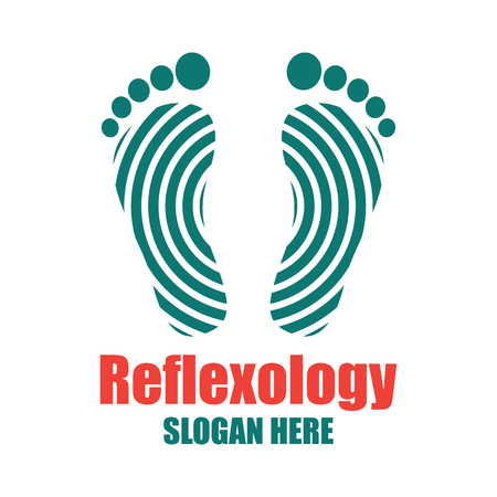 reflexology, zone therapy logo with text space for your slogan / taglineのイラスト素材