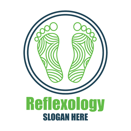 reflexology, zone therapy logo with text space for your slogan / taglineのイラスト素材