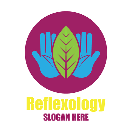 reflexology, zone therapy logo with text space for your slogan / taglineのイラスト素材