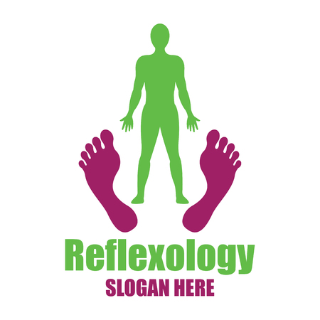 reflexology, zone therapy logo with text space for your slogan / taglineのイラスト素材