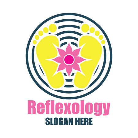 reflexology, zone therapy logo with text space for your slogan / taglineのイラスト素材