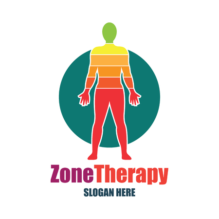 reflexology, zone therapy logo with text space for your slogan / taglineのイラスト素材