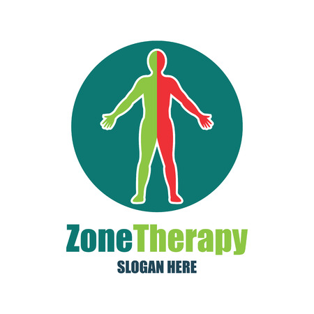 reflexology, zone therapy logo with text space for your slogan / taglineのイラスト素材