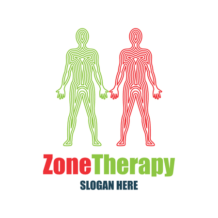 reflexology, zone therapy logo with text space for your slogan / taglineのイラスト素材