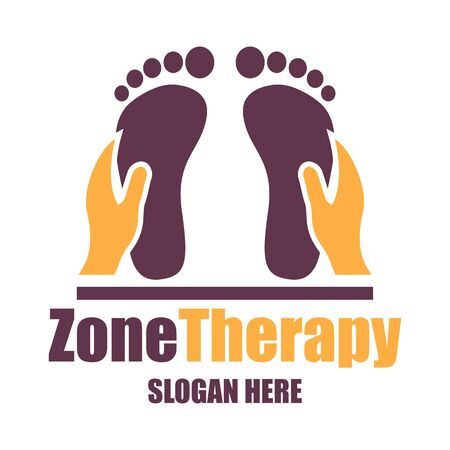reflexology, zone therapy logo with text space for your slogan / taglineのイラスト素材