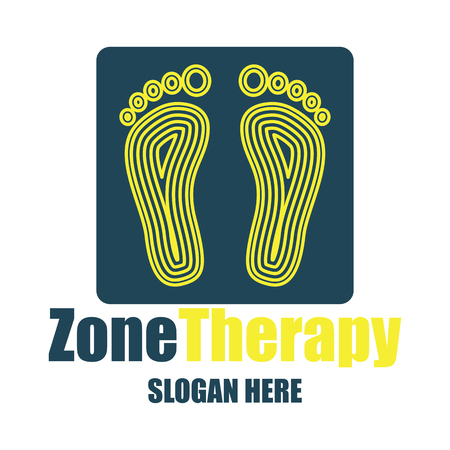reflexology, zone therapy logo with text space for your slogan / taglineのイラスト素材