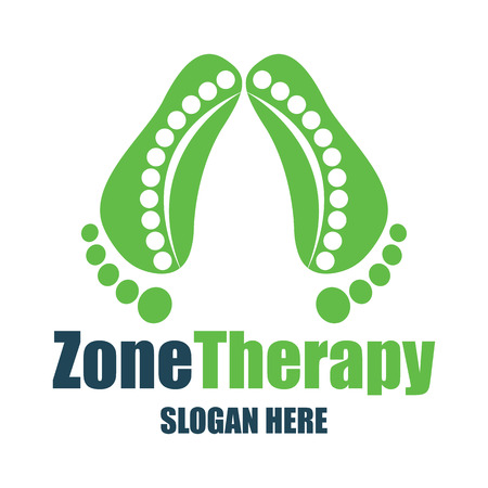 reflexology, zone therapy logo with text space for your slogan / taglineのイラスト素材