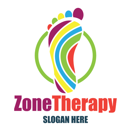reflexology, zone therapy logo with text space for your slogan / taglineのイラスト素材