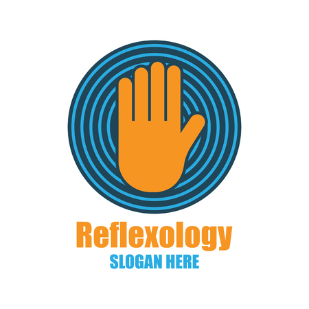 reflexology, zone therapy logo with text space for your slogan / taglineのイラスト素材