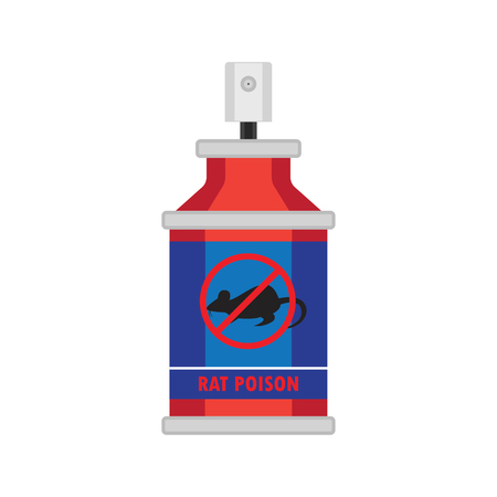 spray of rat killer poison and no rat sign concept. vector illustrationのイラスト素材