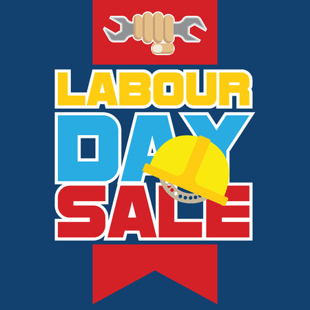poster of labor day sale illustrationのイラスト素材