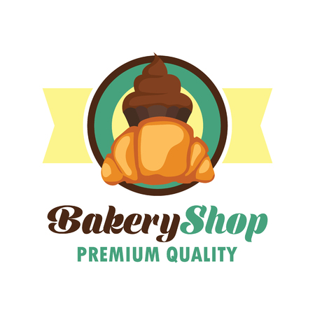 Bakery logo with text space for your slogan / tagline, vector illustrationのイラスト素材