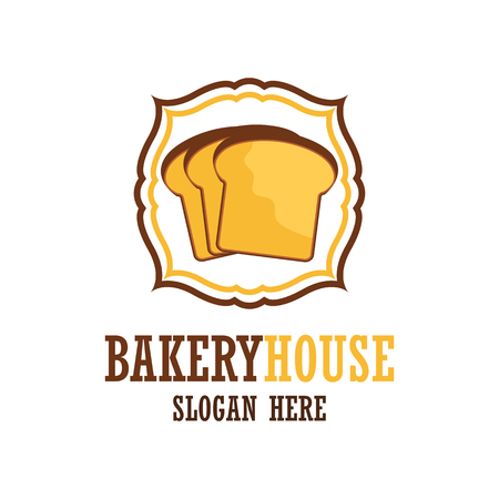 Bakery logo with text space for your slogan / tagline, vector illustrationのイラスト素材