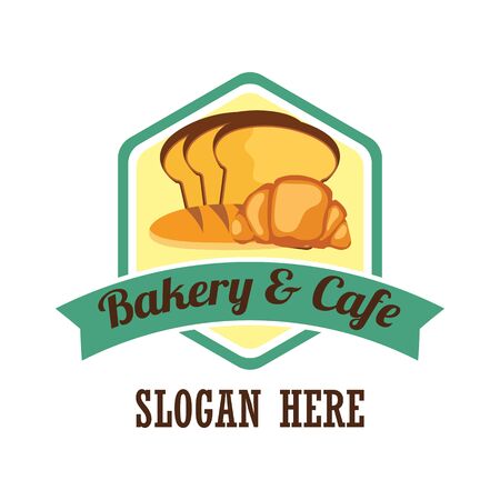 Bakery logo with text space for your slogan / tagline, vector illustrationのイラスト素材