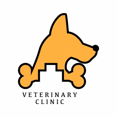 veterinary logo with text space for your slogan / tagline, vector illustrationのイラスト素材