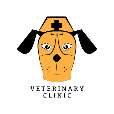 veterinary logo with text space for your slogan / tagline, vector illustrationのイラスト素材