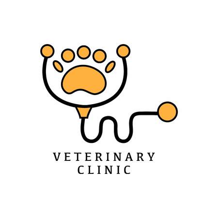 veterinary logo with text space for your slogan / tagline, vector illustrationのイラスト素材
