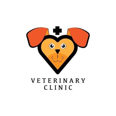 veterinary logo with text space for your slogan / tagline, vector illustrationのイラスト素材
