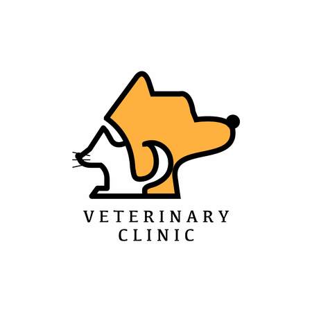 veterinary logo with text space for your slogan / tagline, vector illustrationのイラスト素材
