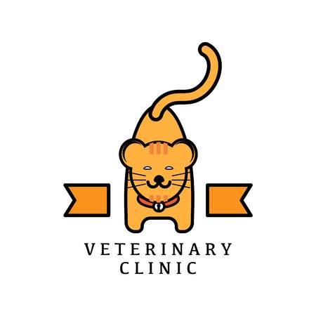veterinary logo with text space for your slogan / tagline, vector illustrationのイラスト素材