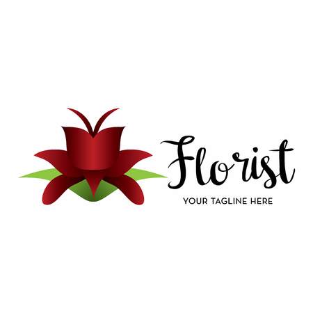 florist logo with text space for your slogan / tagline, vector illustrationのイラスト素材