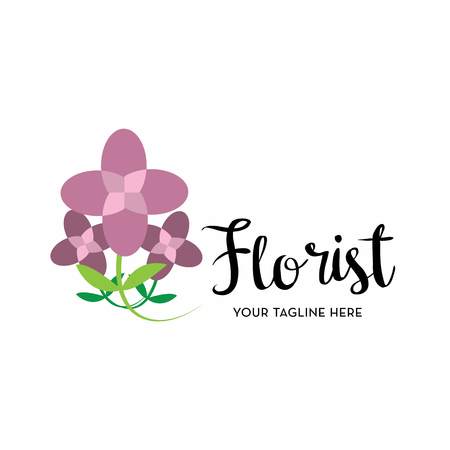florist logo with text space for your slogan / tagline, vector illustrationのイラスト素材