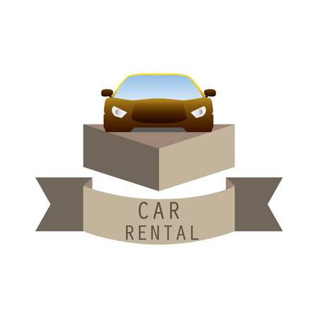 car rent logo with text space for your slogan / tagline, vector illustrationのイラスト素材