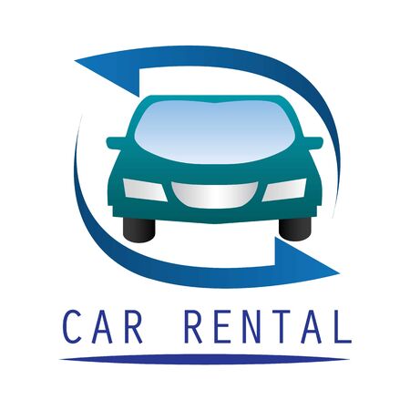 car rent logo with text space for your slogan / tagline, vector illustrationのイラスト素材