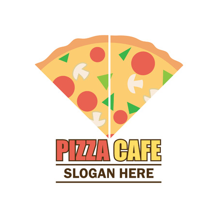 Pizza logo with text space for your slogan / tag line, vector illustrationのイラスト素材