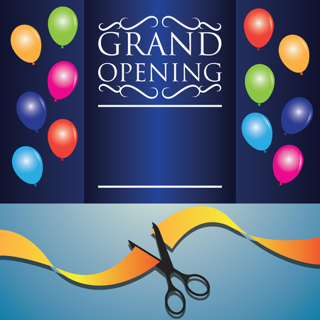 grand opening poster. vector illustrationのイラスト素材