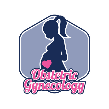 obstetrics gynecology logo for doctor or clinic, vector illustrationのイラスト素材