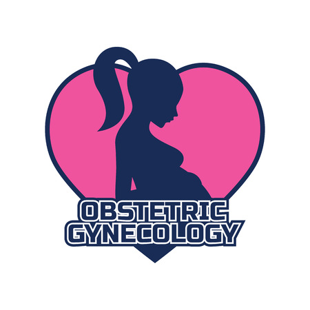 obstetrics gynecology logo for doctor or clinic, vector illustrationのイラスト素材