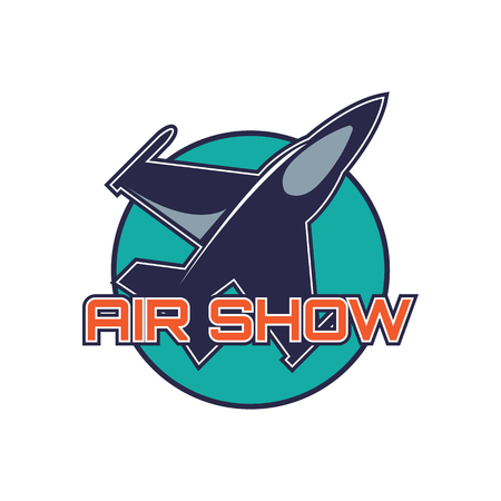 air show logo isolated on white background. vector illustrationのイラスト素材