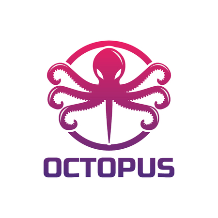 octopus logo for your business, vector illustrationのイラスト素材