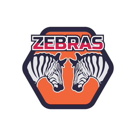 zebras logo for your business, vector illustrationのイラスト素材