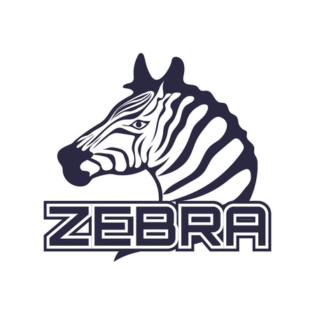 zebra logo for your business, vector illustrationのイラスト素材